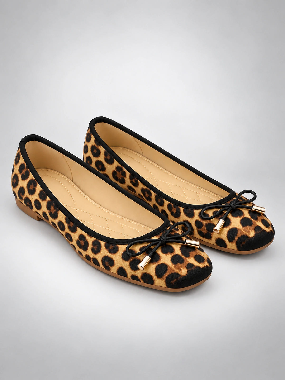 Women's Square-Toe Ballet Flats – Bow Detail – view 2