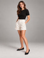 Women's Bow Ballet Flats – Soft Round Toe in Black — alternate view