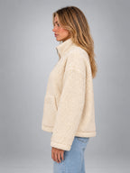 Women's Sherpa Jacket – Relaxed Full Zip - Ivory