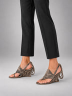 Women's Slingback Wedge Sandals – Open Toe Heel - Taupe
