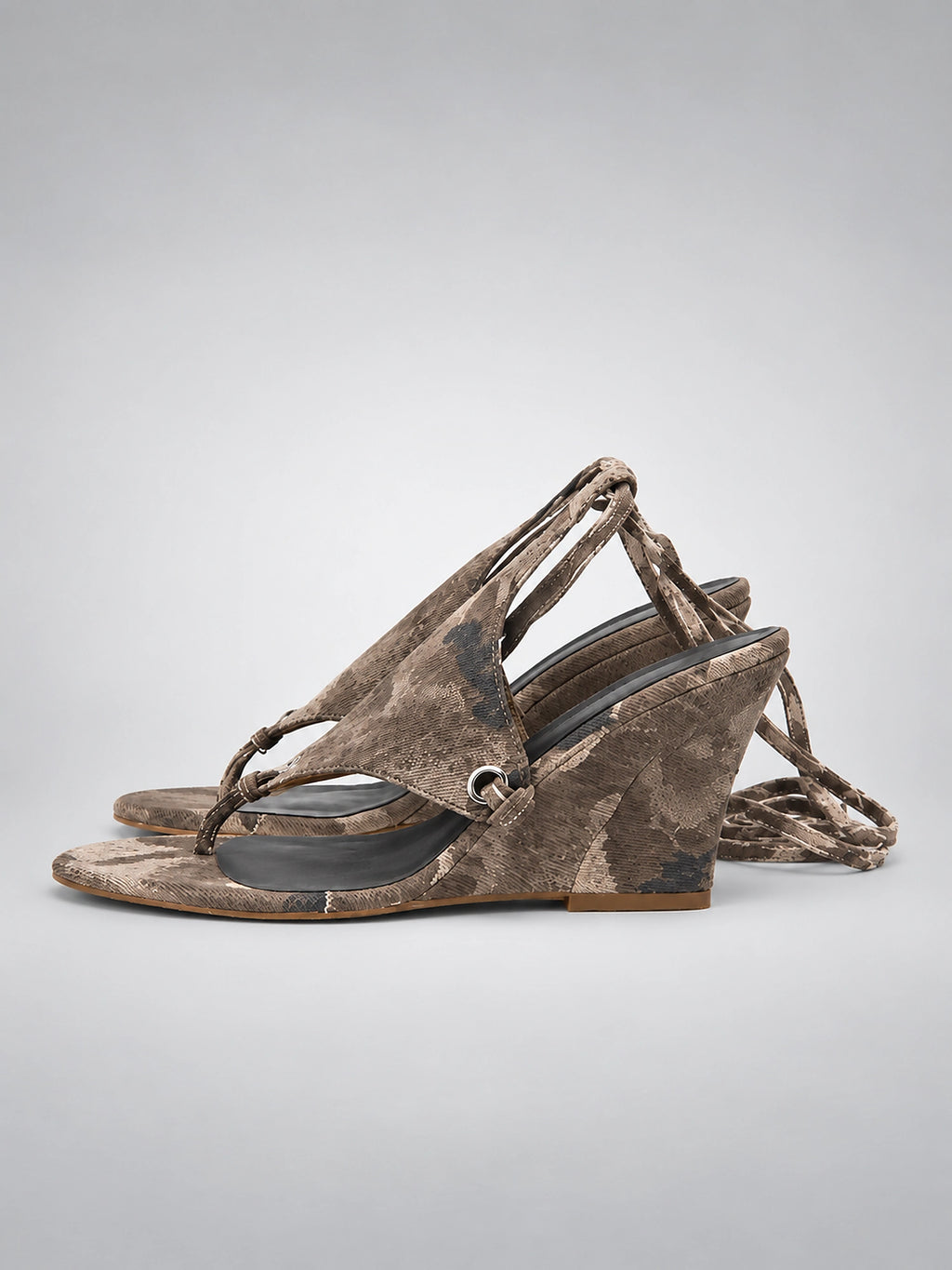 Women's Slingback Wedge Sandals – Open Toe Heel - Taupe