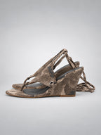 Women's Slingback Wedge Sandals – Open Toe Heel - Taupe