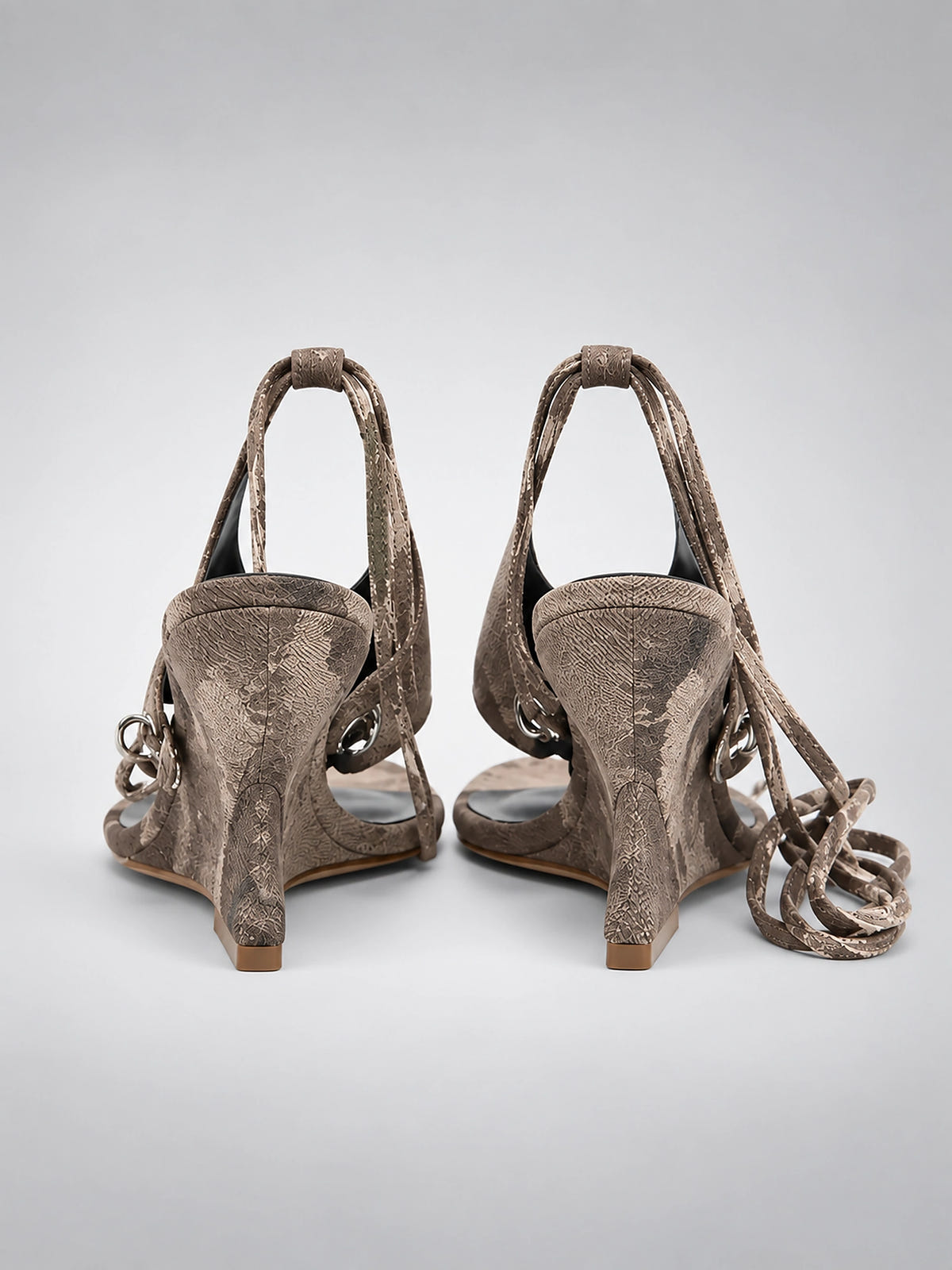 Women's Slingback Wedge Sandals – Open Toe Heel - Taupe