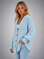 Women's Chunky Knit Cardigan – Oversized Longline