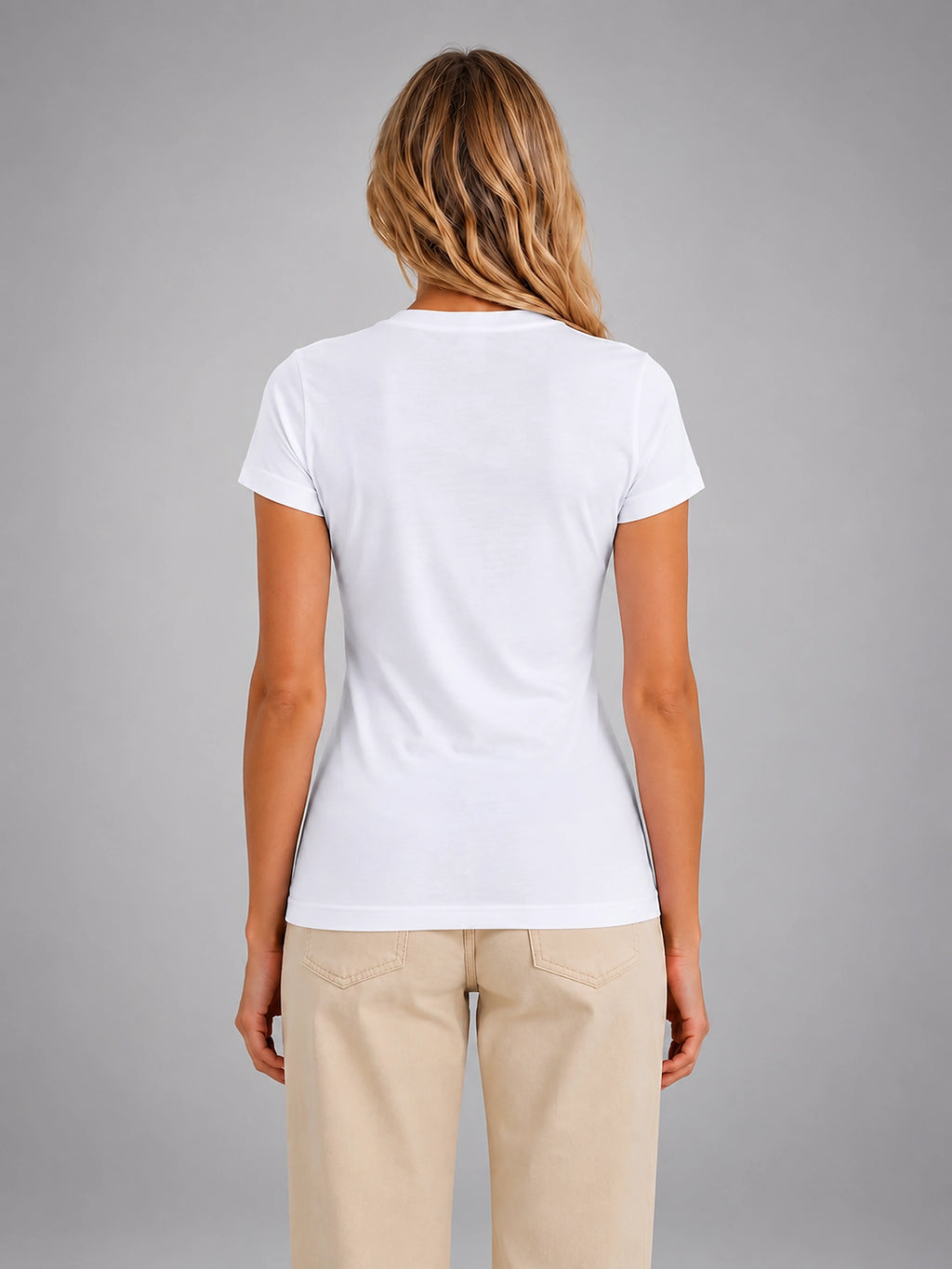 Women's V-Neck T-Shirt – Fitted Everyday Basic - White