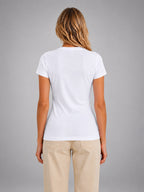 Women's V-Neck T-Shirt – Fitted Everyday Basic - White