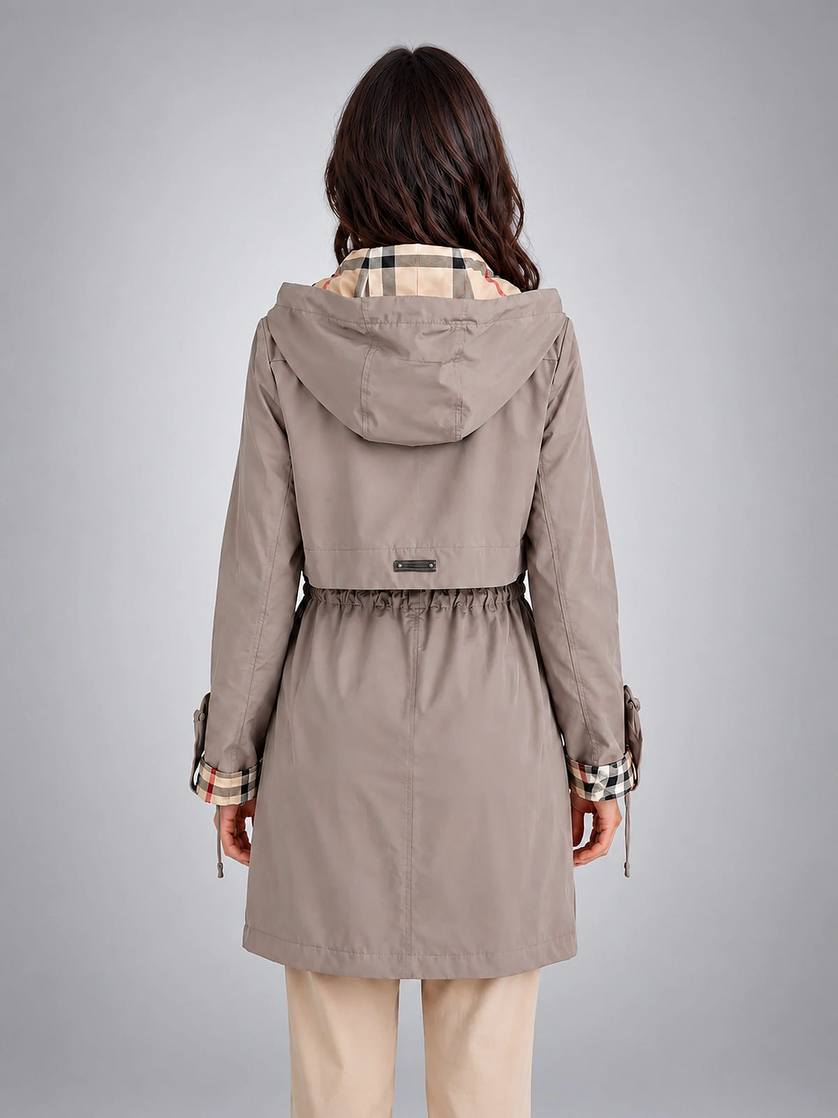 Women's Longline Parka Coat – Hooded Lightweight Zip Up
