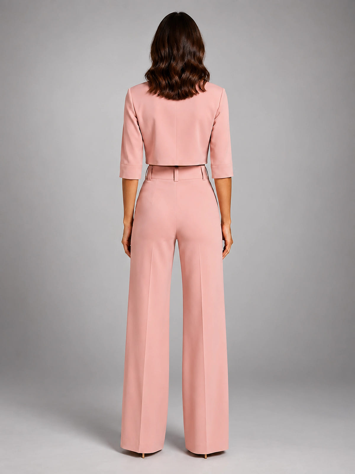 Women's Crop Top Set – Wide Leg Pants