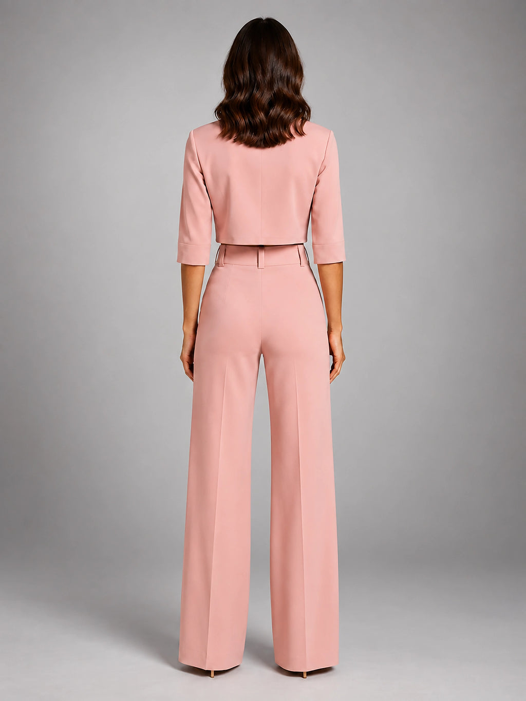 Women's Crop Top Set – Wide Leg Pants