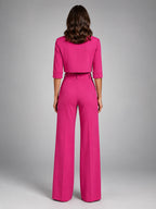 Women's Crop Top Set – Wide Leg Pants