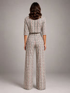 Women's Crop Top Set – Wide Leg Pants