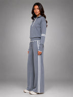 Women's Half Zip Lounge Set – Relaxed Wide Leg