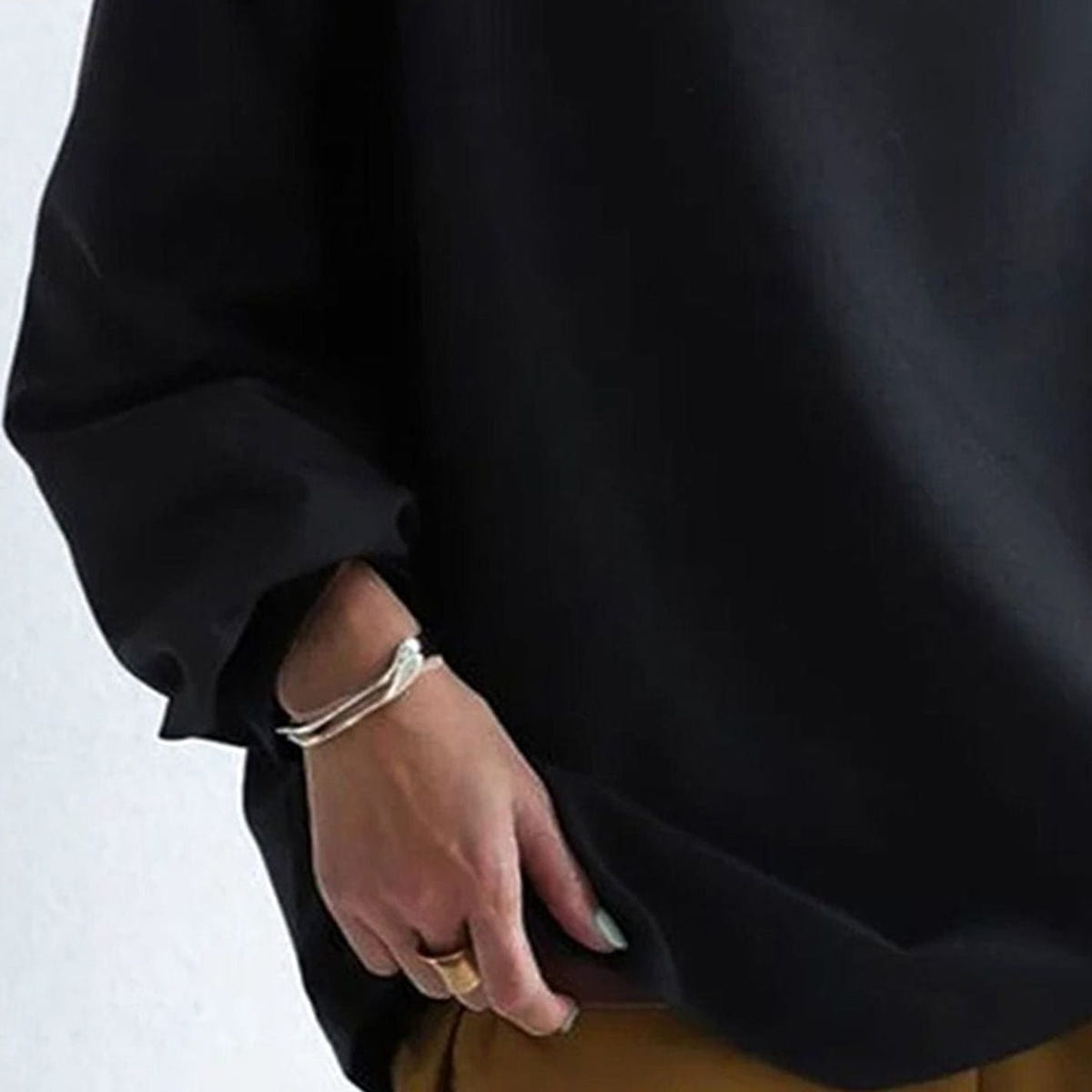 Women's High-Neck Sweater – Relaxed Oversized Fit, alternative view
