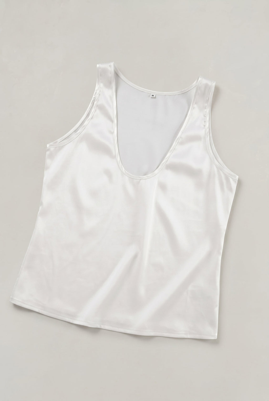 Women's Satin Cami Top – Deep V-Neck, Wide Straps – view 5