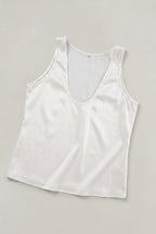 Women's Satin Cami Top – Deep V-Neck, Wide Straps – view 5