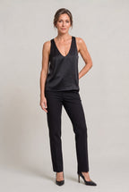 Women's Satin Cami Top – Deep V-Neck, Wide Straps – view 7