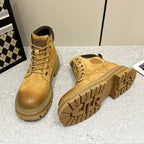 Women's Lace-Up Ankle Boots – Padded Contrast Collar – view 2