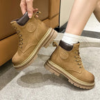 Women's Lace-Up Ankle Boots – Padded Contrast Collar – view 6