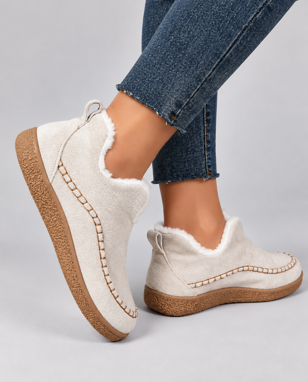 Women's Slip-On Ankle Boots – Plush Lined – view 6