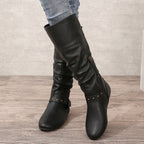 Women's Riding Boots – Knee High, Slouchy, Buckle – view 9