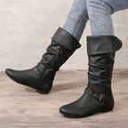 Women's Riding Boots – Knee High, Slouchy, Buckle – view 12