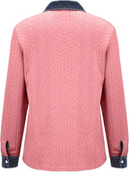 Women's Button-Up Shirt – Textured, Contrast Trim – view 3