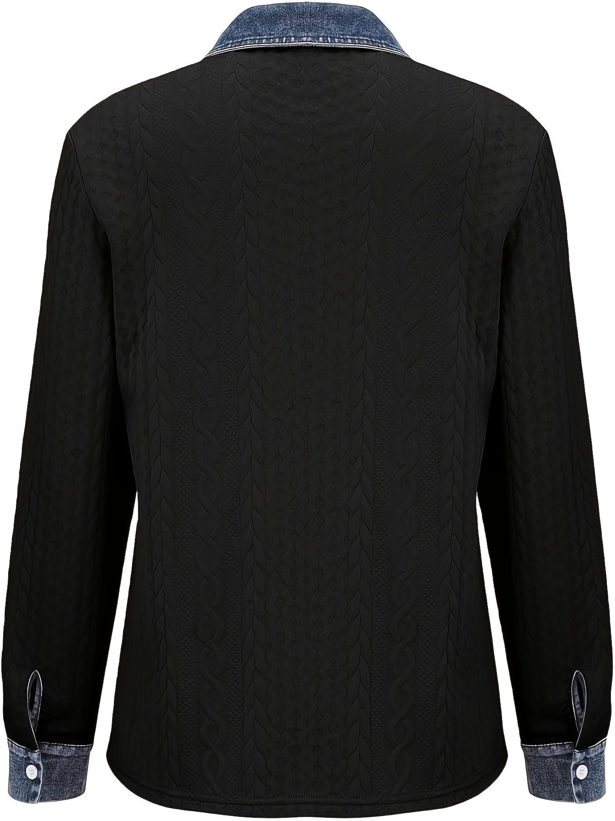 Women's Button-Up Shirt – Textured, Contrast Trim – view 8