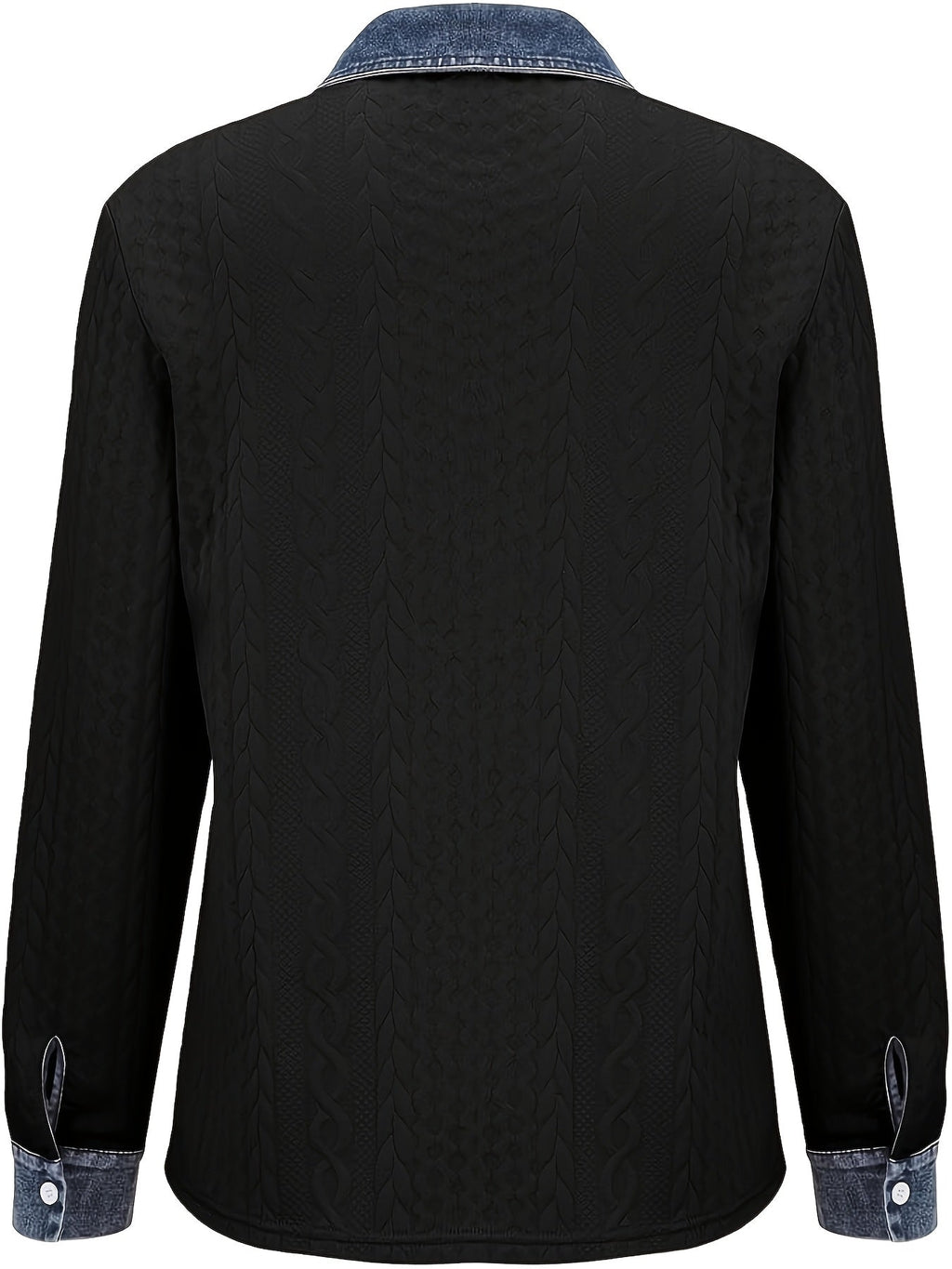 Women's Button-Up Shirt – Textured, Contrast Trim – view 8