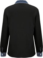 Women's Button-Up Shirt – Textured, Contrast Trim – view 8
