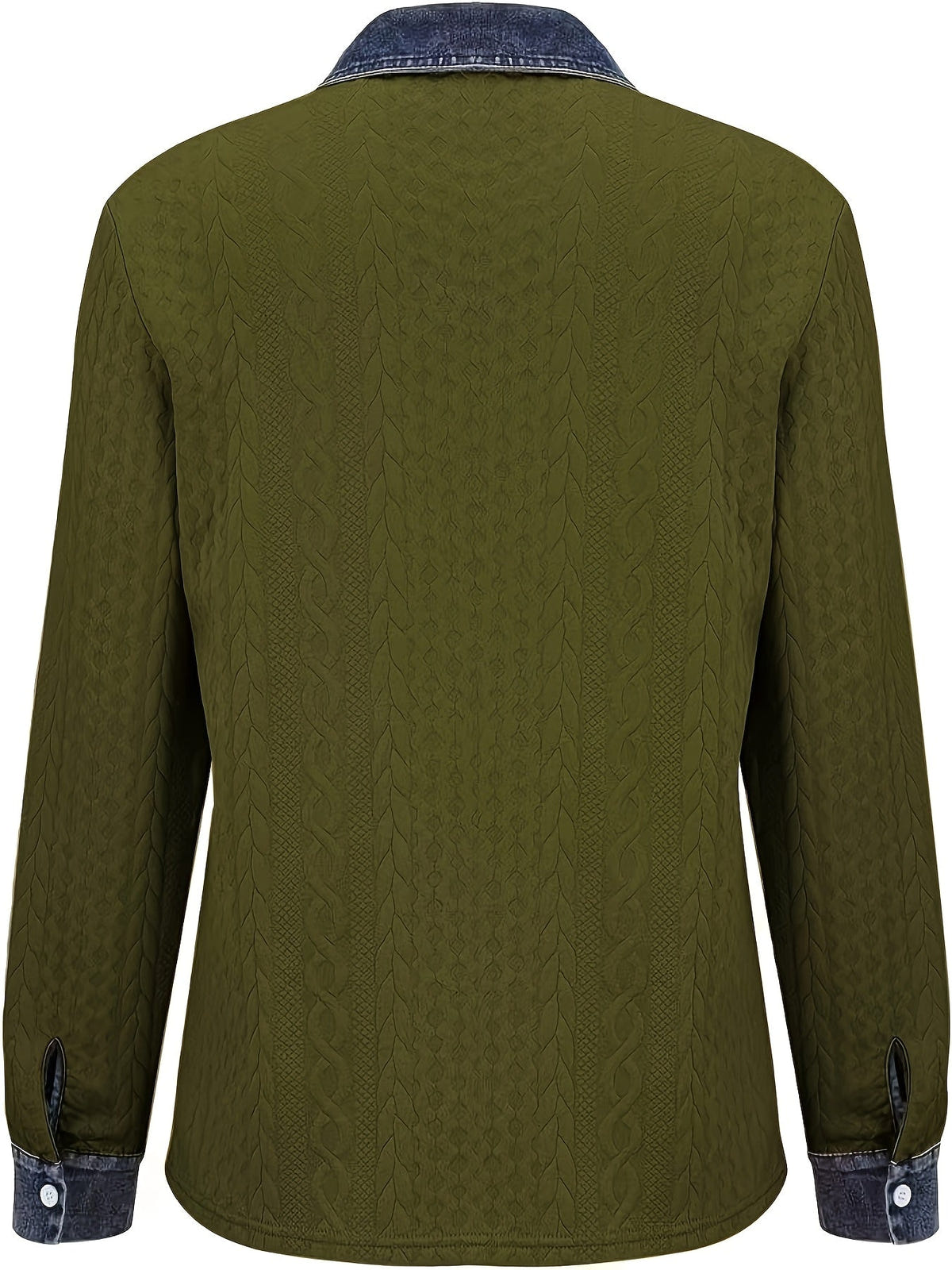 Women's Button-Up Shirt – Textured, Contrast Trim – view 14