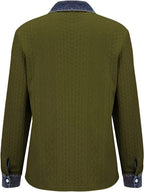 Women's Button-Up Shirt – Textured, Contrast Trim – view 14