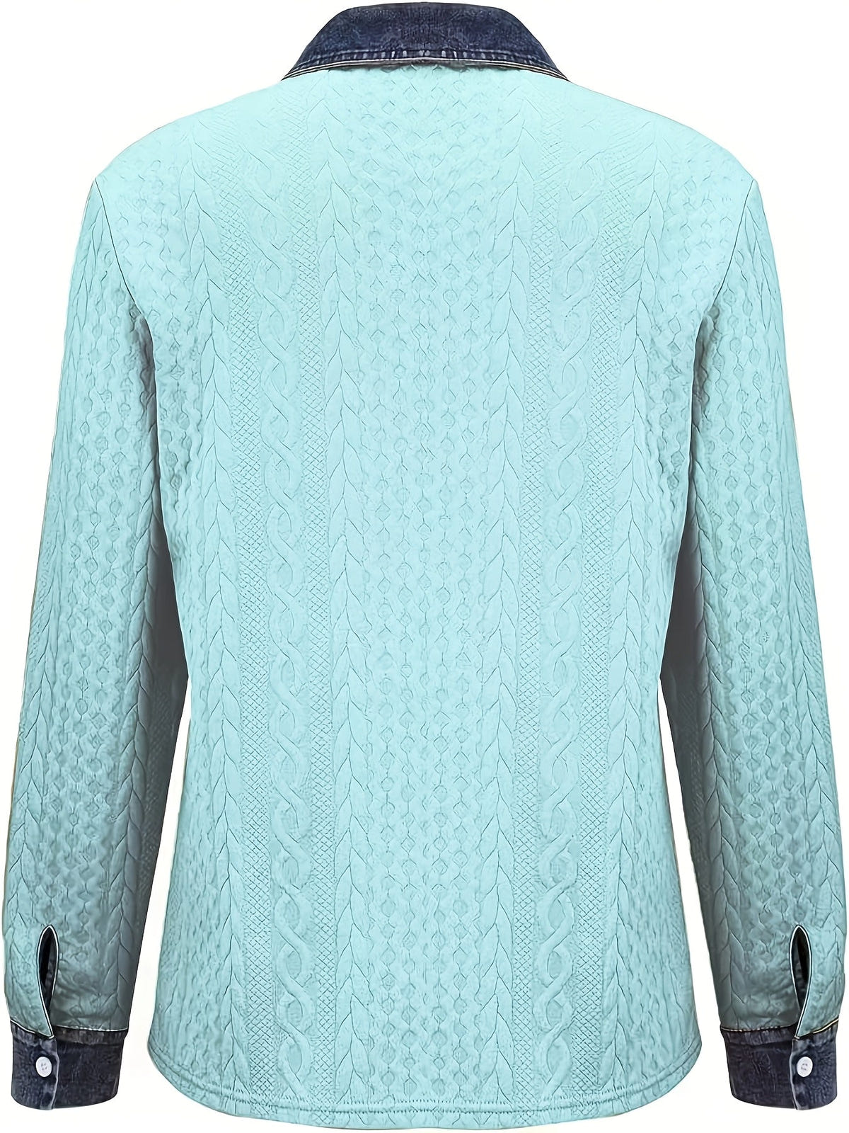 Women's Button-Up Shirt – Textured, Contrast Trim – view 22