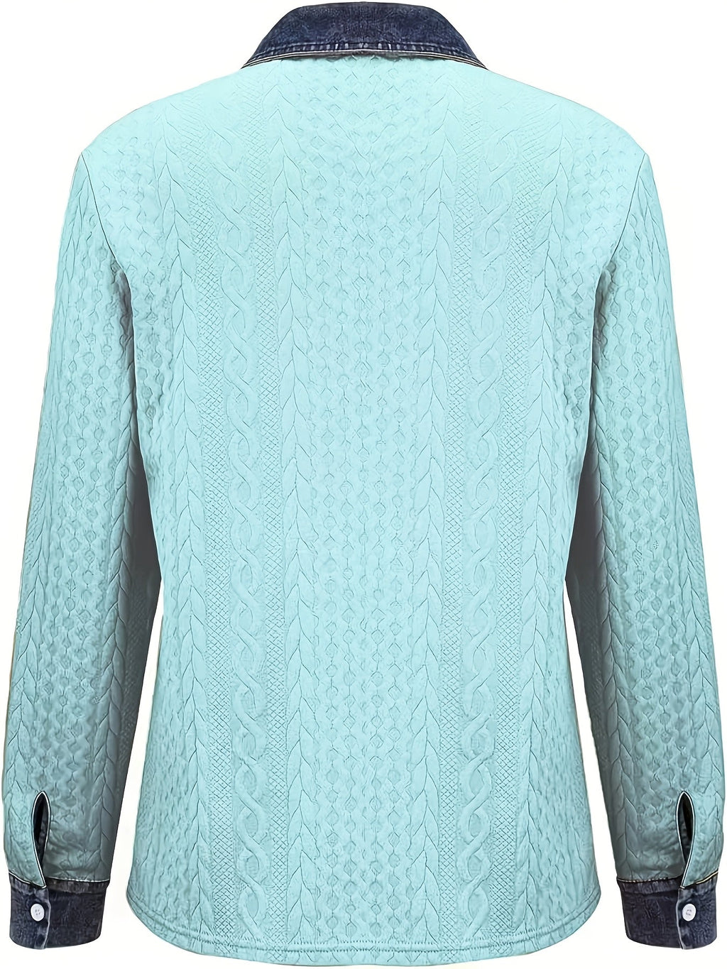 Women's Button-Up Shirt – Textured, Contrast Trim – view 22