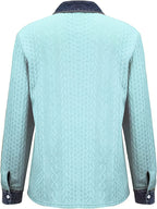 Women's Button-Up Shirt – Textured, Contrast Trim – view 22