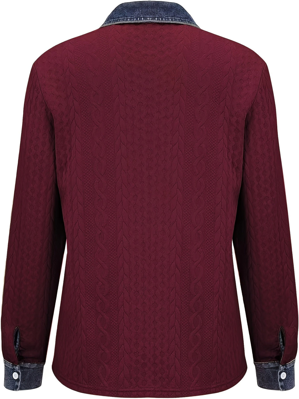 Women's Button-Up Shirt – Textured, Contrast Trim – view 24