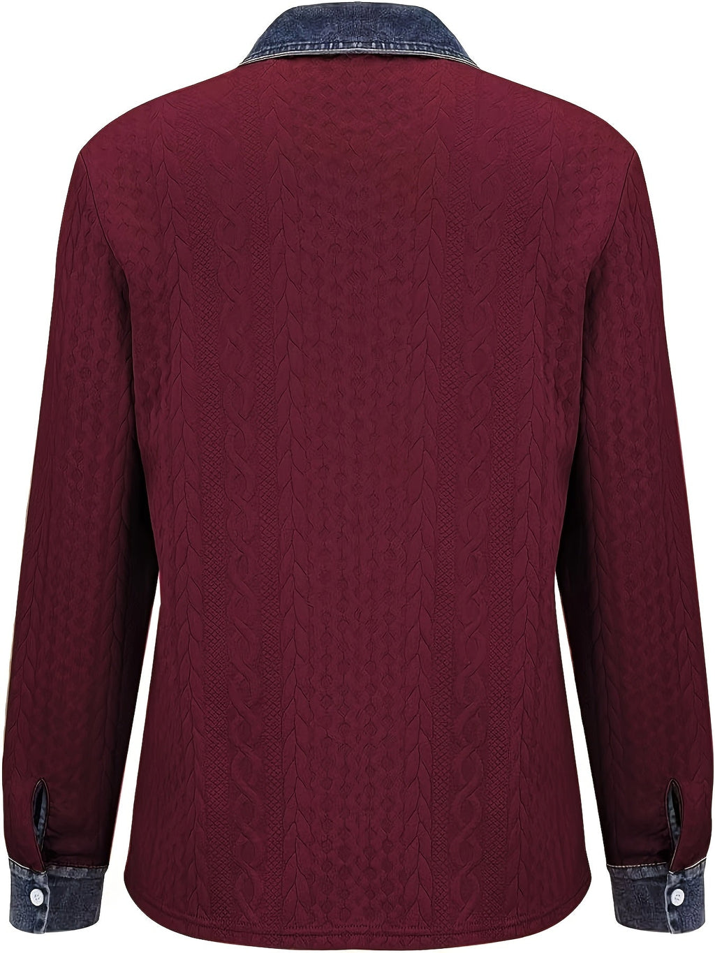 Women's Button-Up Shirt – Textured, Contrast Trim – view 24