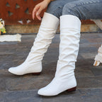 Women's Knee-High Boots – Slouchy, Low Heel – view 5