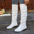 Women's Knee-High Boots – Slouchy, Low Heel – view 6
