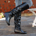 Women's Knee-High Boots – Slouchy, Low Heel – view 8