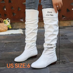 Women's Knee-High Boots – Slouchy, Low Heel – view 11