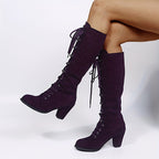 Women's Tall Lace-Up Boots – Block Heel – view 2