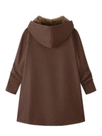 Women's Hooded Winter Coat – Plush Lined, Longline – view 9