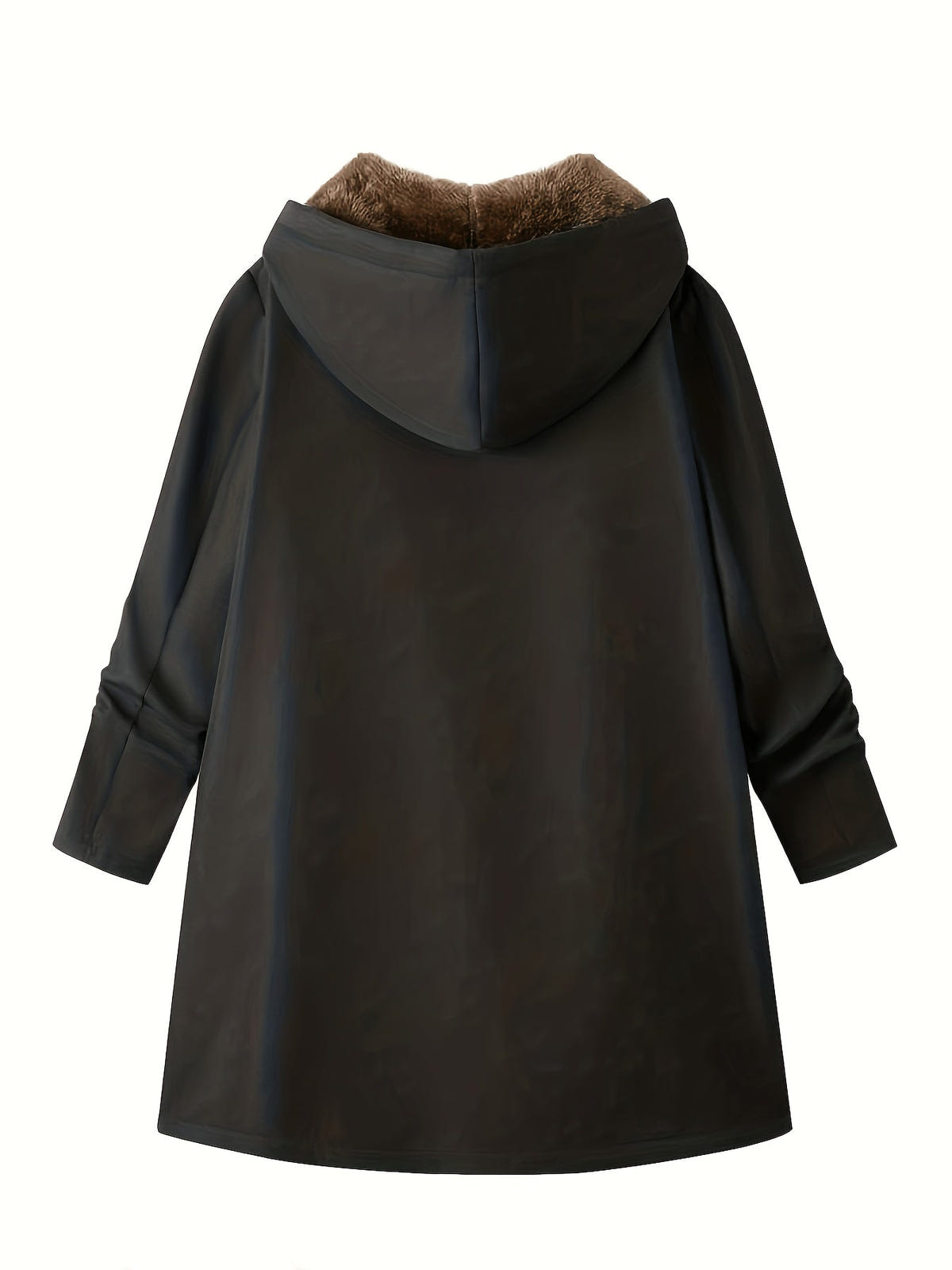 Women's Hooded Winter Coat – Plush Lined, Longline – view 15