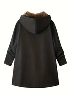 Women's Hooded Winter Coat – Plush Lined, Longline – view 15