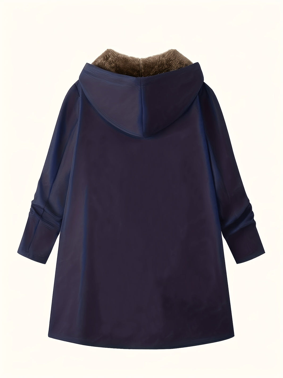 Women's Hooded Winter Coat – Plush Lined, Longline – view 22