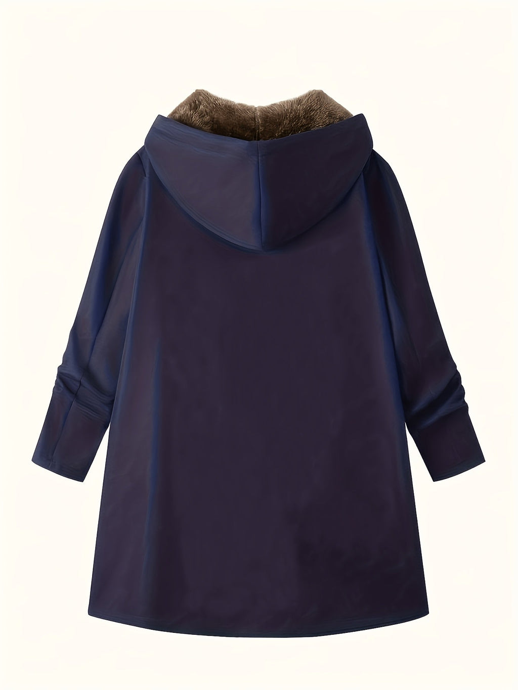 Women's Hooded Winter Coat – Plush Lined, Longline – view 22
