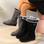 Women's Winter Boots – Tall, Plush Trim, Buckle – view 5