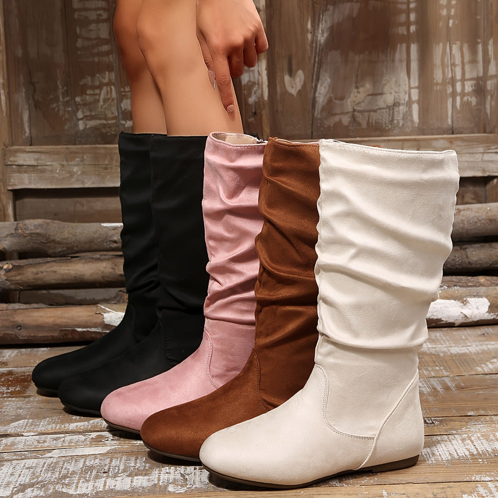 Women's Mid-Calf Boots – Slouchy, Side Zip – view 11