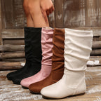 Women's Mid-Calf Boots – Slouchy, Side Zip – view 11