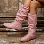 Women's Mid-Calf Boots – Slouchy, Side Zip – view 13